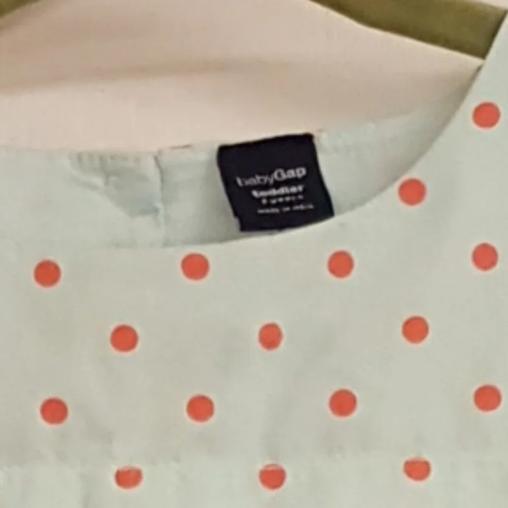 Baby GAP Sleeveless Polka Dot Pleated Front Shirt